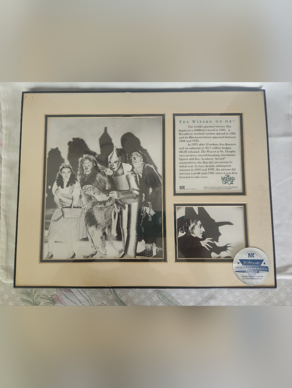 Wizard Of Oz Shadows Of The West  Matted & Framed Picture 1995 Collector Vintage